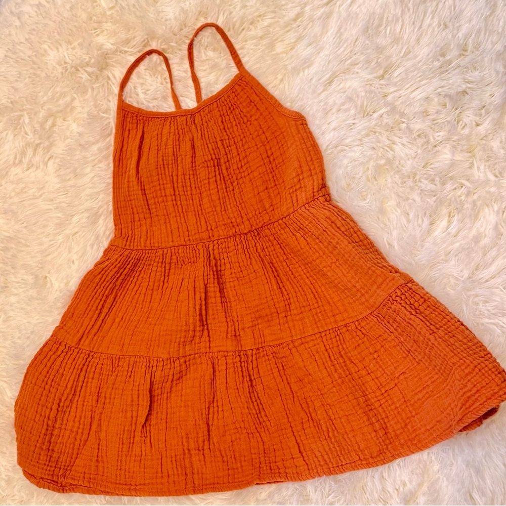 Cat & Jack Orange Tiered Cotton Sundress for Girls